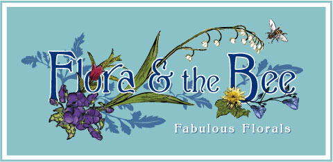 Flora & the Bee logo by Anne Steel
