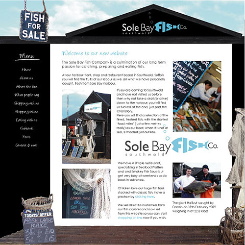 Sole Bay Fish website design
